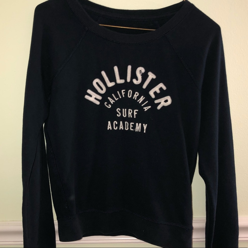 hollister navy blue sweater sweatshirt hoodie s